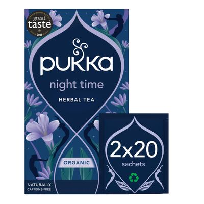 (2 Pack) - Pukka Herbs - Night Time | 20 sachet | 2 PACK BUNDLE