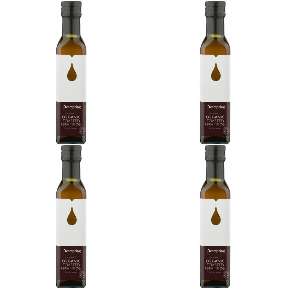 (4 PACK) - Clearspring - Organic Toasted Sesame Oil | 500ml | 4 PACK BUNDLE