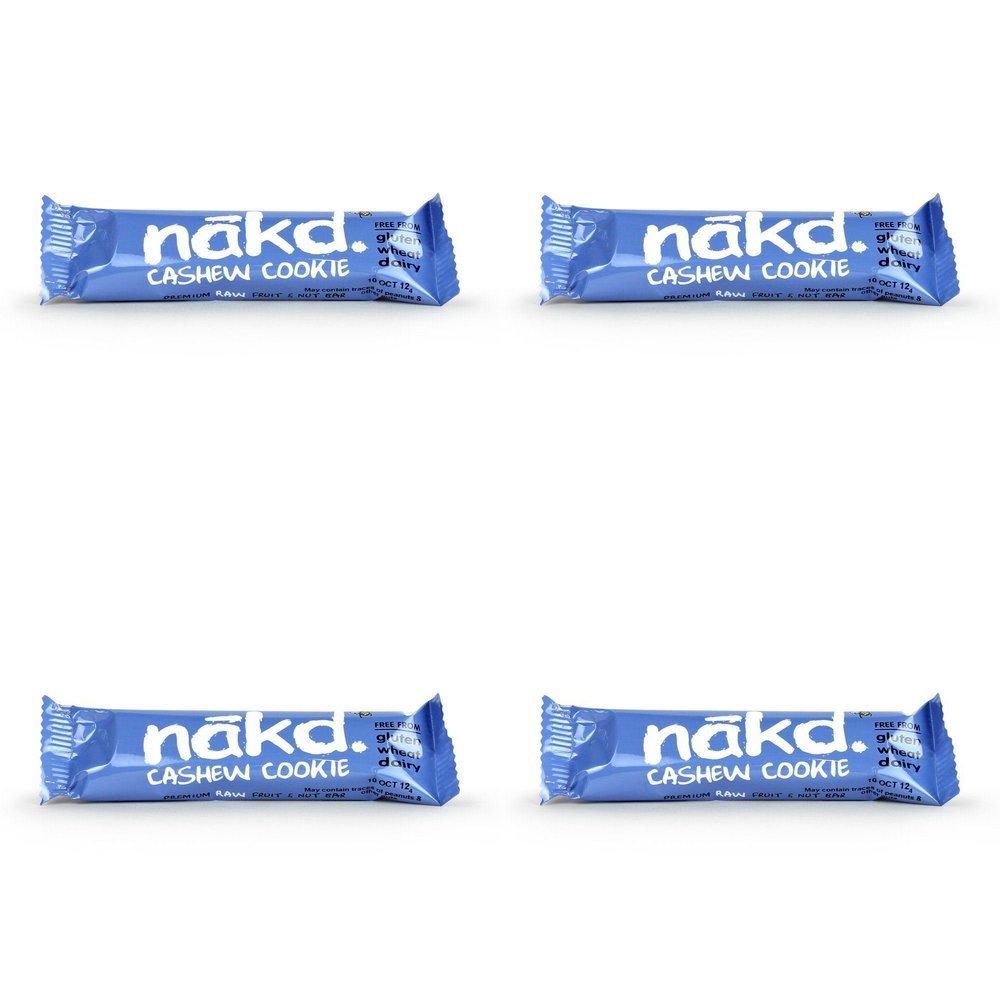 (4 PACK) - Nakd Cashew Cookie Fruit & Nut Bar - Gluten Free | 35 x 18g x | 4 ...