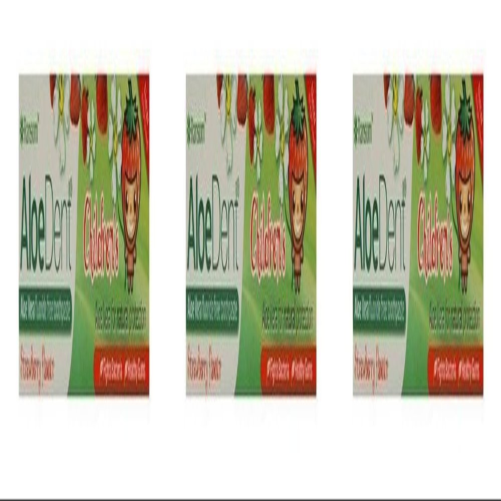 (3 Pack) - Aloe Dent Aloe Vera Childrens Toothpaste - Fluoride Free | 50ml | ...