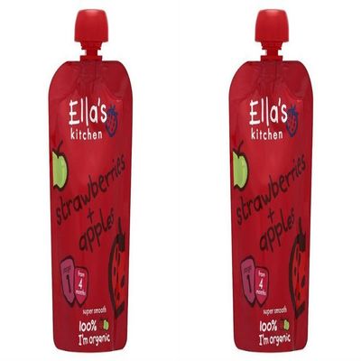 (2 Pack) - Ellas Kitchen - S1 Strawberries & Apples | 120g | 2 PACK BUNDLE