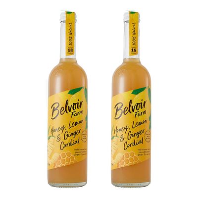 (2 Pack) - Belvoir - Honey Lemon Ginger Cordial | 500ml | 2 PACK BUNDLE