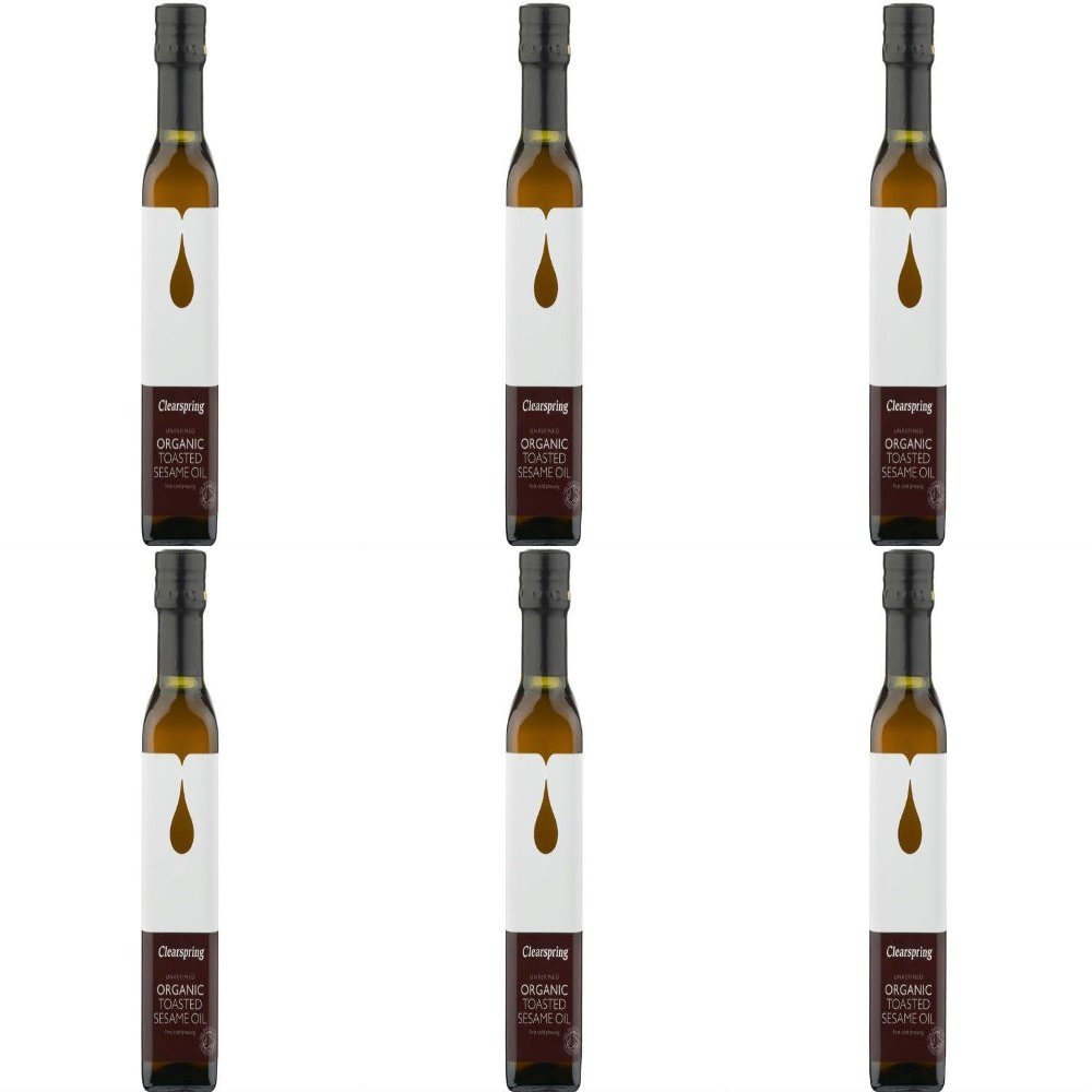 (6 PACK) - Clearspring - Organic Toasted Sesame Oil | 500ml | 6 PACK BUNDLE