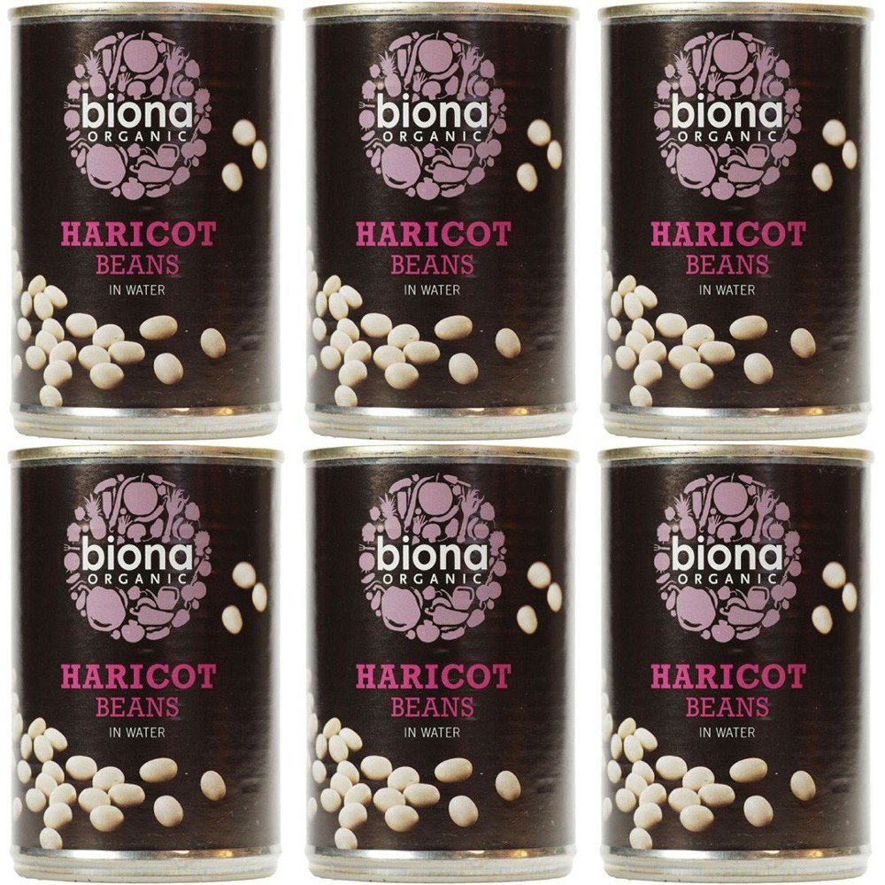 (6 PACK) - Biona - Organic Haricot Beans | 400g | 6 PACK BUNDLE