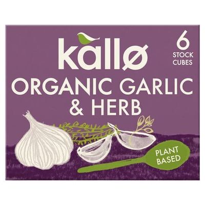 (10 PACK) - Kallo - Garlic & Herb Stock Cubes | 66g | 10 PACK BUNDLE