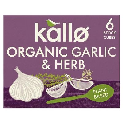 (12 PACK) - Kallo - Garlic & Herb Stock Cubes | 66g | 12 PACK BUNDLE