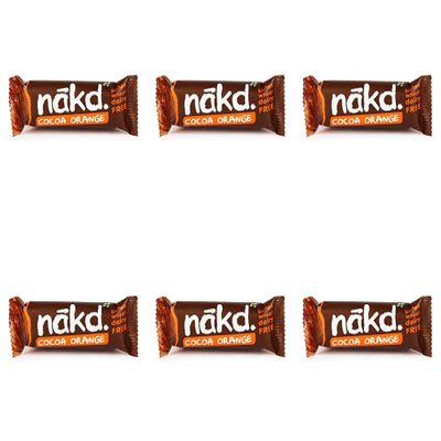 (6 PACK) - Nakd Cocoa Orange Fruit & Nut Bar - Gluten Free | 35 x 18g x | 6 P...