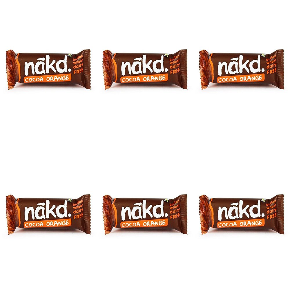 (6 PACK) - Nakd Cocoa Orange Fruit & Nut Bar - Gluten Free | 35 x 18g x | 6 P...