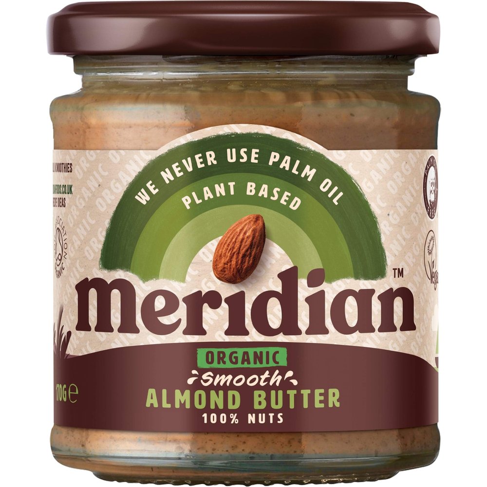 (10 PACK) - Meridian - Org Smooth Almond Butter | 170g | 10 PACK BUNDLE