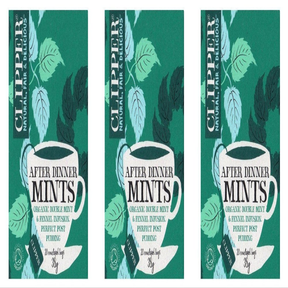 (3 PACK) - Clipper After Dinner Mints - Double Mint & Fennel | 20 Ba x 6 Bags...