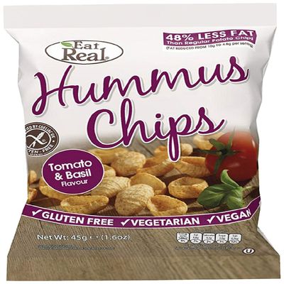 Eat Real Hummus Tomato and Basil Chips 45 g (Pack of 12)