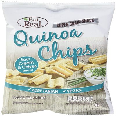 Eat Real Quinoa Cream and Chive Chips 30 g (Pack of 12)