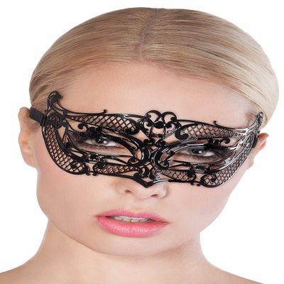 Noir Handmade Venetian Mask VE57