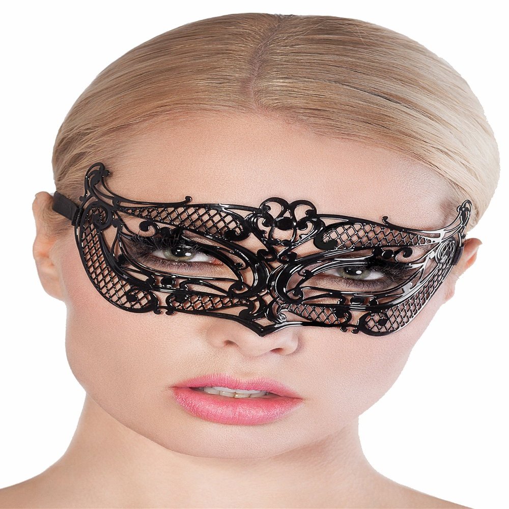 Noir Handmade Venetian Mask VE57