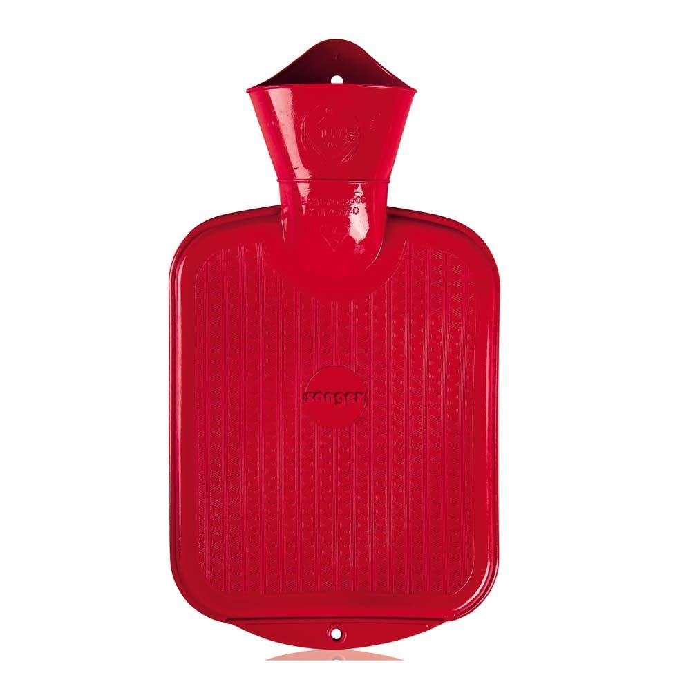 0.8L Kids Rubber Hot Water Bottle Hot Water Bottle Heat Therapy Red
