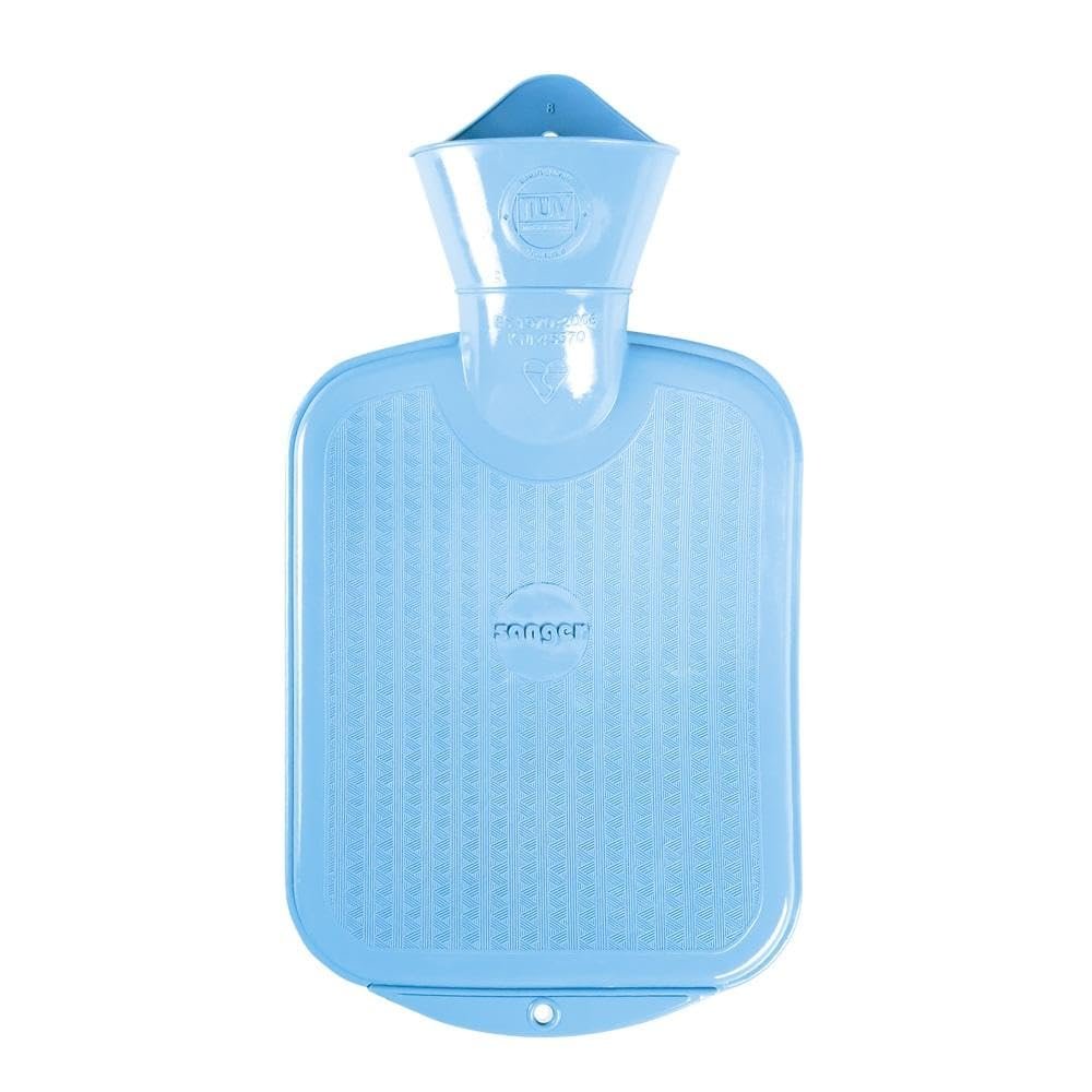 0.8L Kids Rubber Hot Water Bottle Hot Water Bottle Heat Therapy Light Blue