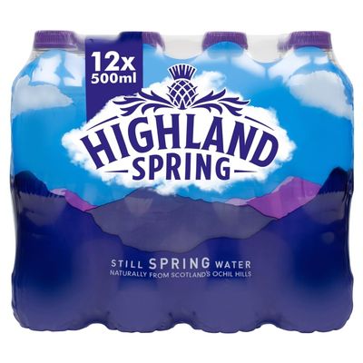 Highland Spring Still Spring Water, 12 x 500ml