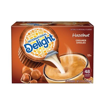 International Delight Hazelnut Non-Dairy Creamer Cups 48 Single Serve Coffee Creamer Cups