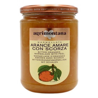 Agrimontana Bitter Oranges Extra Jam with Orange Peel, 350 Grams / 12.34 Ouces