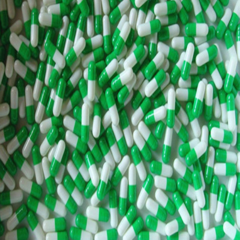 DR T & T 1000 Empty Gelatine Green/White Capsules Capsule Filling Size 4