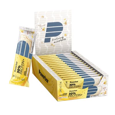 Powerbar - 30% Protein Plus - Lemon Cheesecake - 15x55g - High Protein Bar - Whey&Casein Protein - collagen free