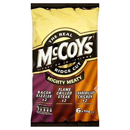 McCoy's Ridge Cut Meaty Chips 30g x 6 per Pack