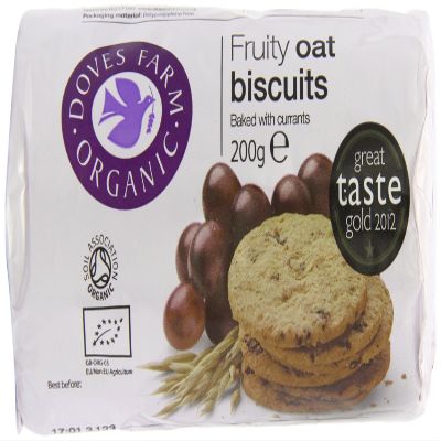 Doves Farm Fruity Oat Biscuits, 1 X 200G