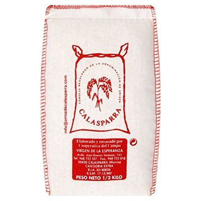 Brindisa Calasparra Paella Rice, Cotton Sack 500g