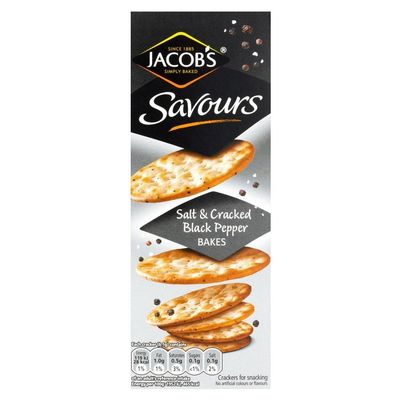 Jacob's Savours Salt & Pepper Bakes 200g