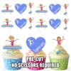 AK Giftshop I Love Gymnastics Girls Mix - Edible Cupcake Toppers/Cake Decorations (Pack of 12) view 1