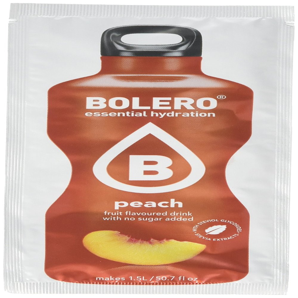 Bolero Essential Hydration Sugar Free Fruit Drink Peach 12 Sachets
