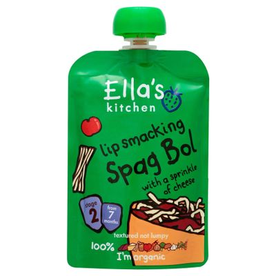 6 x Ella's Kitchen Lip Smacking Spag BOL with a Sprinkle of Cheese Stage 2 from 7 Months 130g