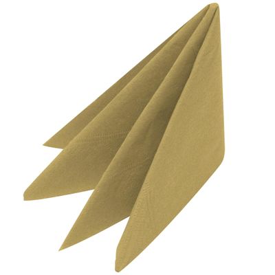 Swantex Gold Napkins 33cm 3ply - Pack of 100 - Disposable Party Napkins