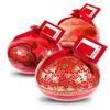 Rita Farhi Milk, Dark and White Chocolate Covered Almonds in a Handmade Papier Mach Bonbonnire - Luxury Chocolate Gift Box - 130 g - Red - New Palm Oil Free Recipe view 1