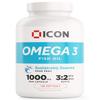 ICON Nutrition Omega 3 Fish Oil Capsules - 1000mg per Capsules, Omega 3 Supplement, Heart Health, Fish Oil, Gluten-Free, Reduce Inflammation, Softgel Capsules - 120 Counts (4 Month Supply) view 1