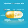 ICON Nutrition Omega 3 Fish Oil Capsules - 1000mg per Capsules, Omega 3 Supplement, Heart Health, Fish Oil, Gluten-Free, Reduce Inflammation, Softgel Capsules - 120 Counts (4 Month Supply) view 3