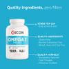 ICON Nutrition Omega 3 Fish Oil Capsules - 1000mg per Capsules, Omega 3 Supplement, Heart Health, Fish Oil, Gluten-Free, Reduce Inflammation, Softgel Capsules - 120 Counts (4 Month Supply) view 4