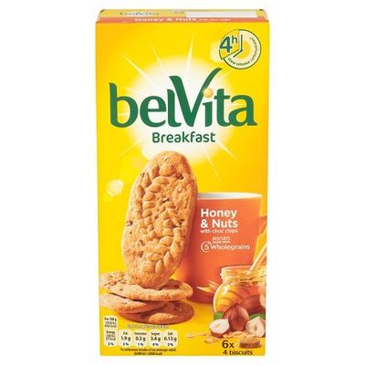 Belvita Breakfast Biscuits Honey and Nuts, 6 portions x 50g