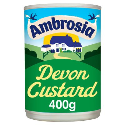 Ambrosia Devon Custard, Original Recipe, Creamy Ready-to-Eat Dessert, 400 g Can (Pack of 1)