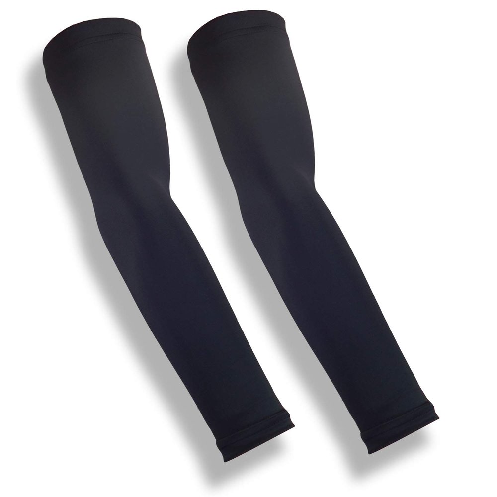 iM Sports SKINGUARDS Skin Protection Full Arm Sleeves + Protects Aging or Thin Skin + UV Protection - Unisex + Made in USA - Black - X-Large/XX-Large - Pair