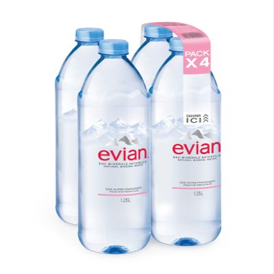 Evian Prestige 1,25L (Pack de 4)
