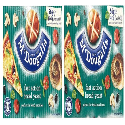 McDougalls Dried Yeast Sachets Fast Action 8 x 7g - Pack of 2