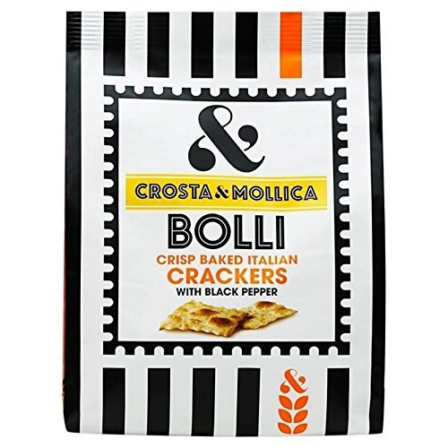 Crosta & Mollica Bolli Italian Crackers with Black Pepper 120g - Pack of 2