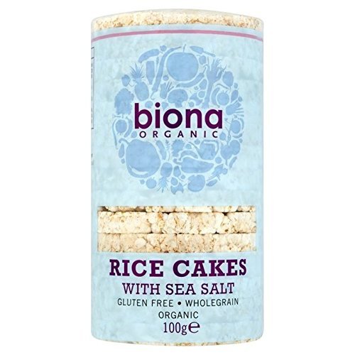 Biona Organic Rice Cakes with Sea Salt 100g - Pack of 2