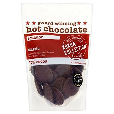 Kokoa Collection 70% Classic Hot Chocolate from Ecuador 210g - Pack of 2