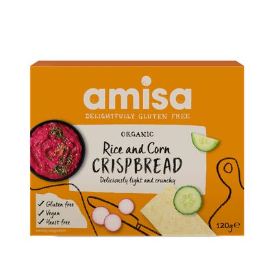 Amisa Organic Gluten Free Rice & Corn Crispbread 150g - Pack of 2