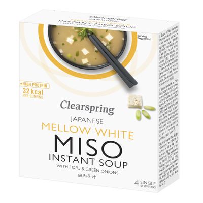 Clearspring | Mellow White Miso Soup + Tofu | 2 x 4x10g
