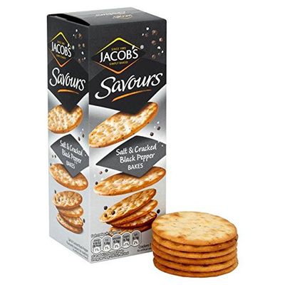 Jacob's Savours Salt & Pepper Bakes 200g - Pack of 2