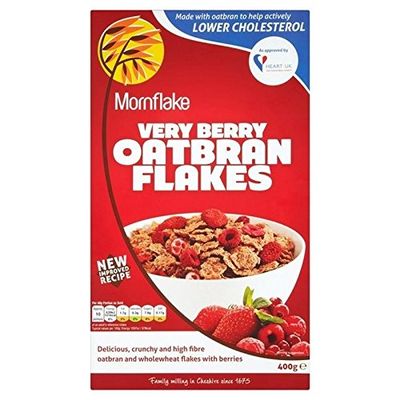 Mornflake Oatbran Flakes Very Berry 400g - Pack of 2