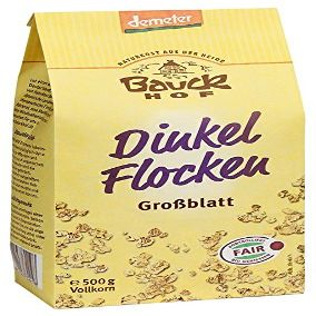 Bauckhof Bio Bauck Demeter Spelt Flakes Large Leaf (8 x 500 g)